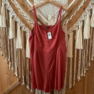 Torrid Rust Eyelet Stretch Shorts Romper Size 3